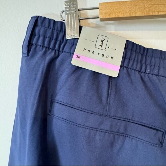 NWT PGA Tour Navy Blue Dressy Athletic Golf Shorts Size 38 - Picture 5 of 15